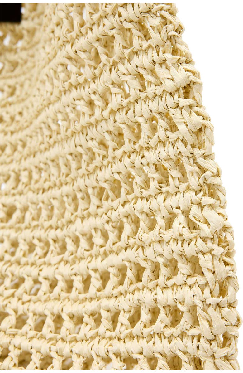 AllSaints Asha Straw Shoulder Bag, Alternate, color, Unbleached White