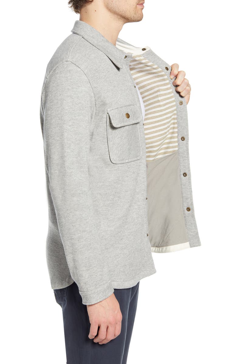 Billy Reid Cotton & Alpaca Blend Knit Shirt Jacket, Alternate, color, 