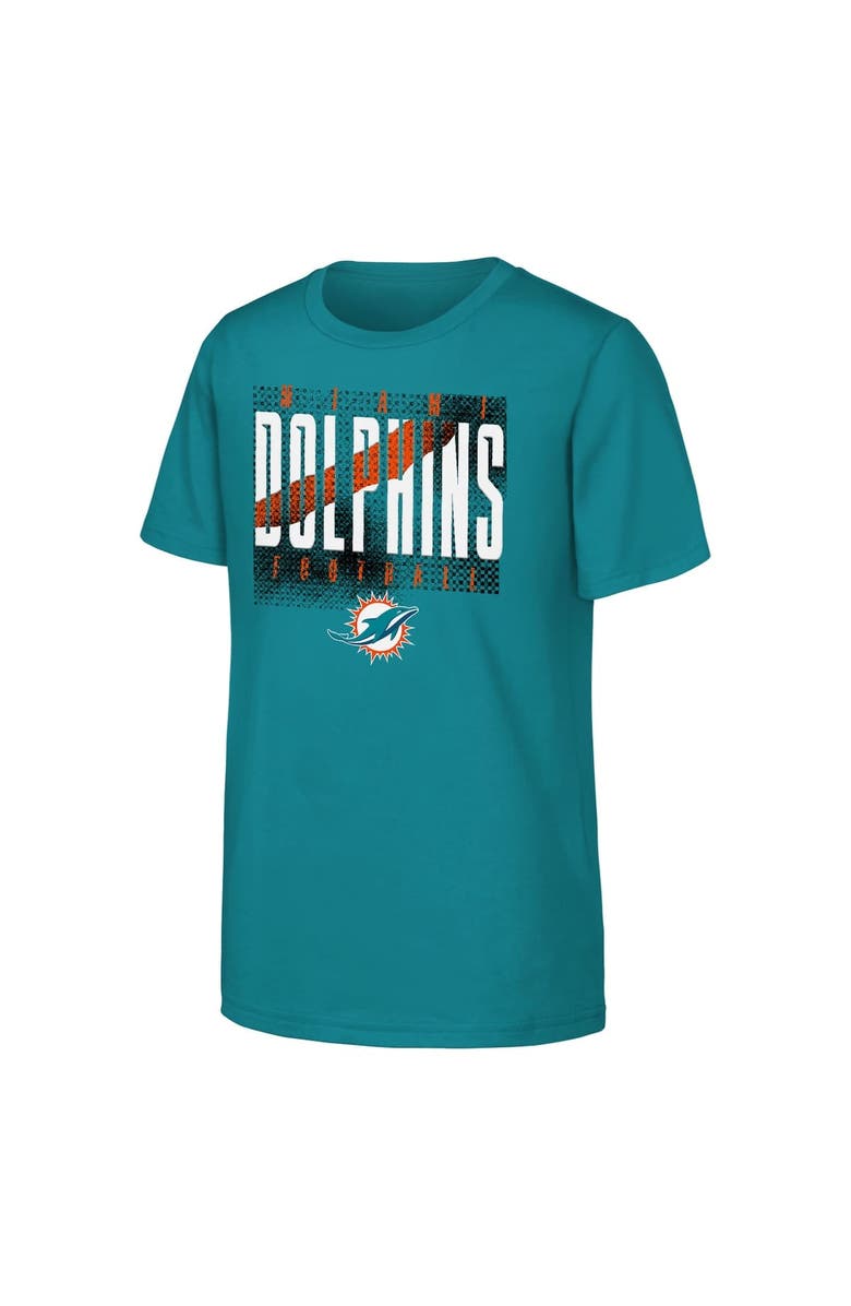 Outerstuff Youth Outerstuff Aqua Miami Dolphins Posterize T-Shirt, Alternate, color,