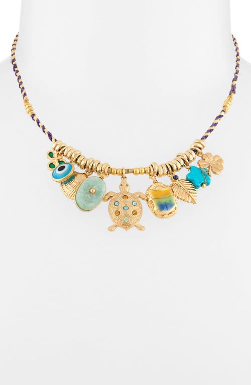Gas Bijoux Bellagio Mixed Charm Choker Necklace In Gold
