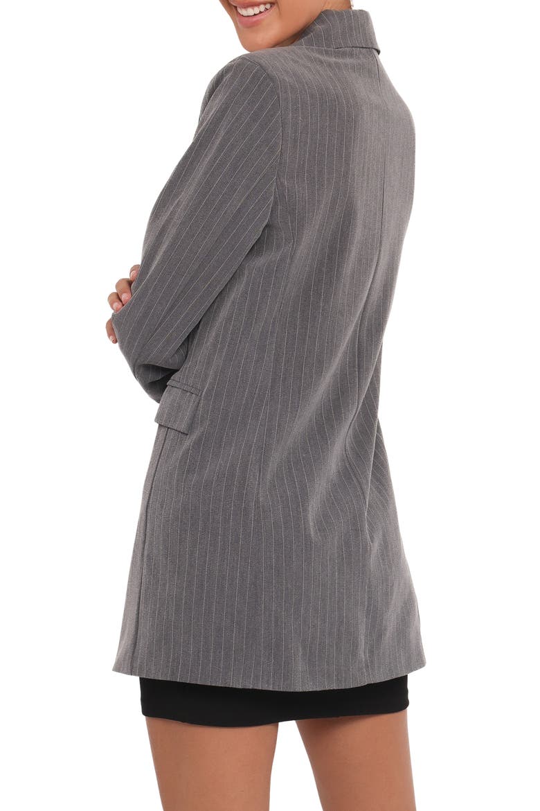 Kerryn Pinstripe Blazer, Alternate, color, GREY PINSTRIPE