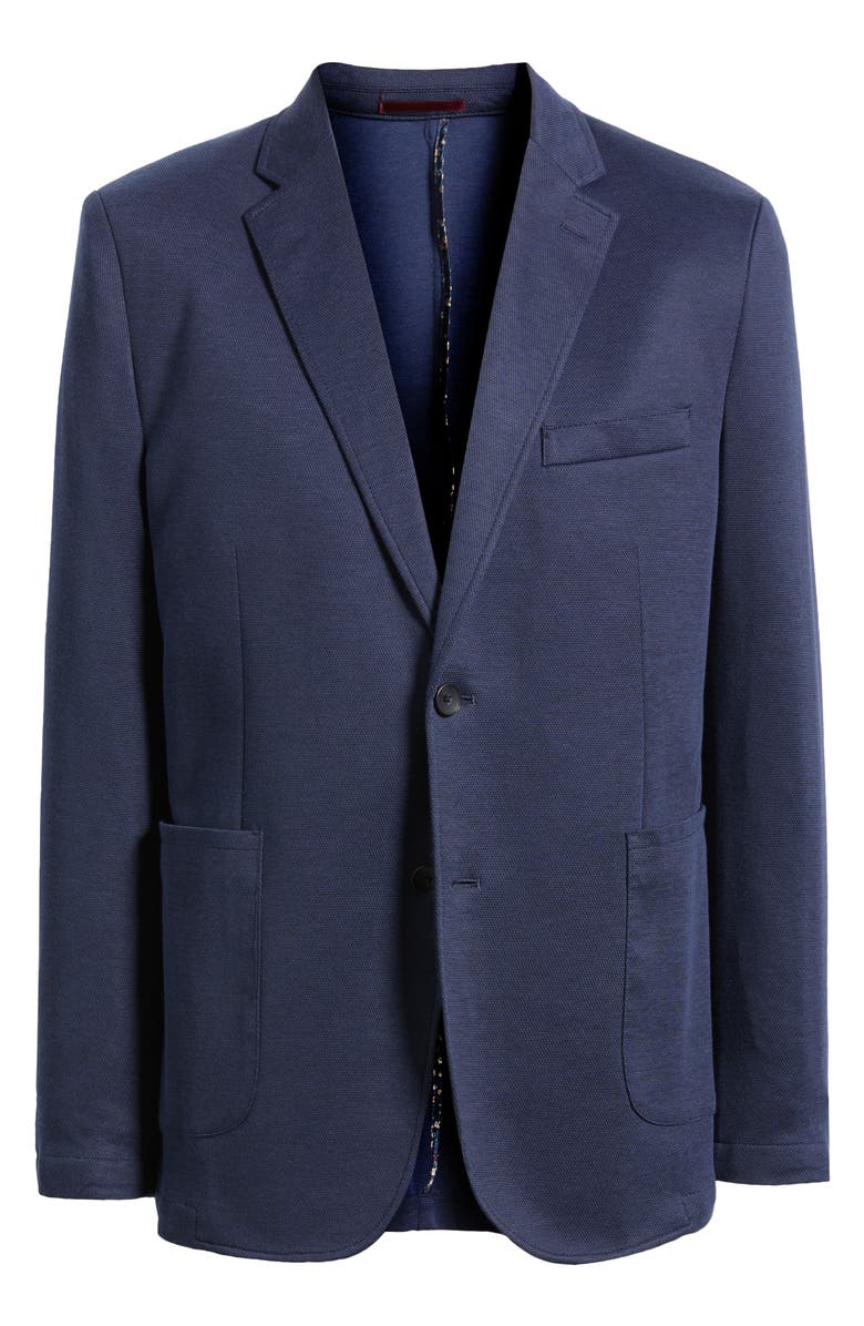 Johnston & Murphy XC Flex<sup>®</sup> Navy Bird's Eye Knit Sport Coat, Alternate, color, Navy