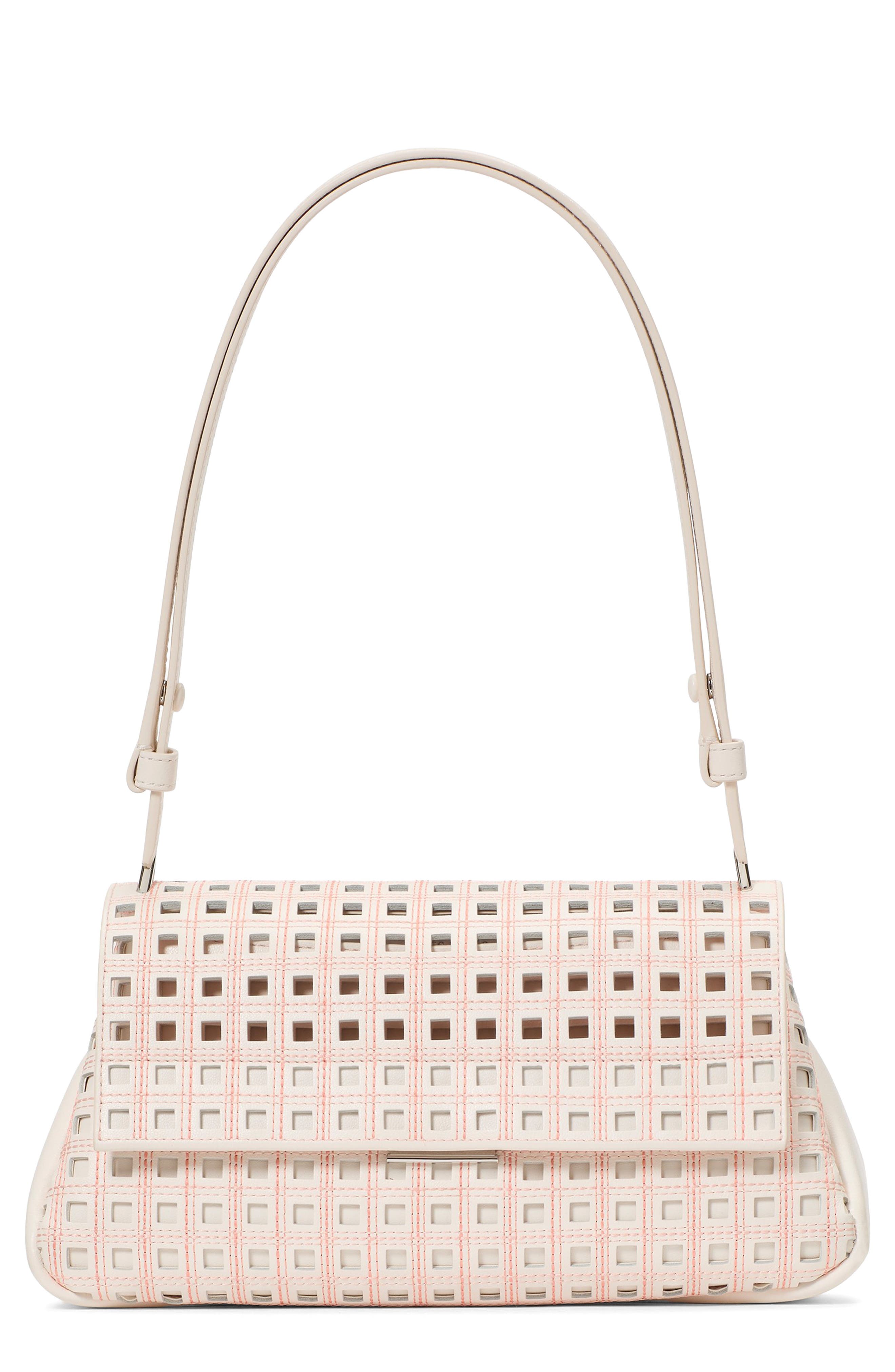 Kate Spade New York grace perforated leather shoulder bag, Main, color, 