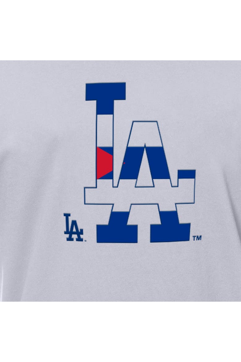 Men's New Era White Los Angeles Dodgers Cuban Flag Logo T-Shirt, Alternate, color, White