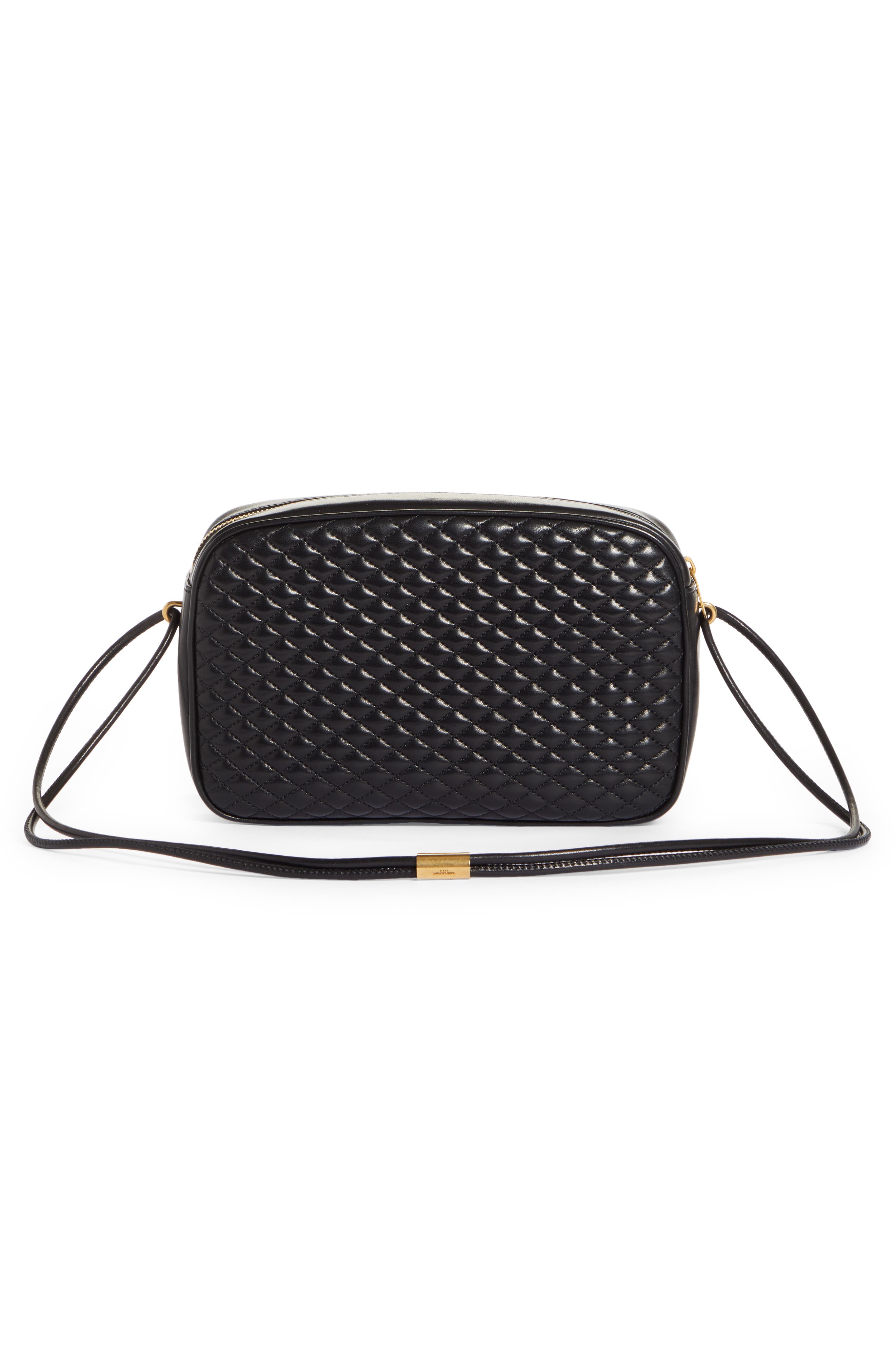 Saint Laurent Matelassé Leather Camera Bag, Alternate, color, 