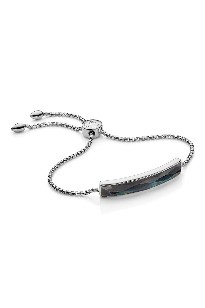 Baja Stone Bracelet, Main, color, SILVER/ LABRADORITE