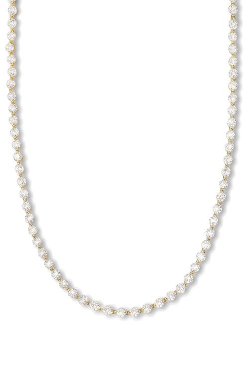 Melinda Maria She's an Icon Tennis Necklace in Gold-White 