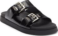 TOP MODA Lyon Buckle Slide Sandal