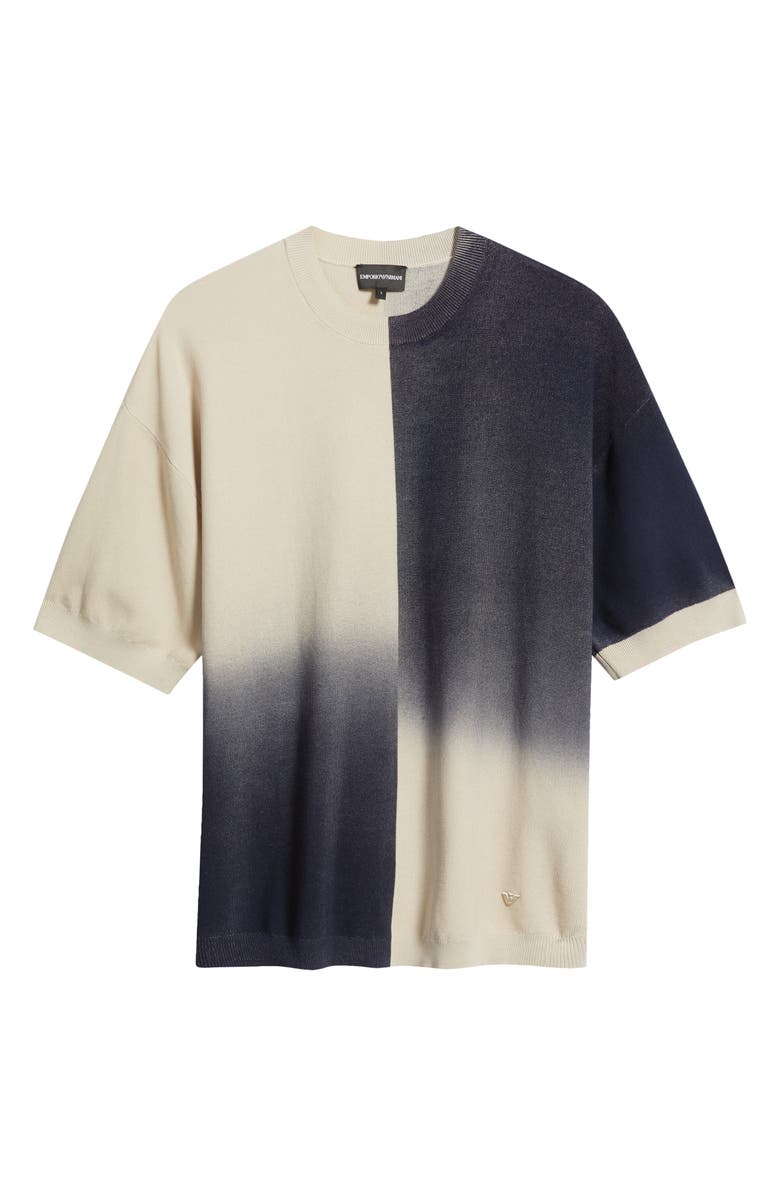 Emporio Armani Ombré Sweater T-Shirt, Main, color, Solid Blue Navy