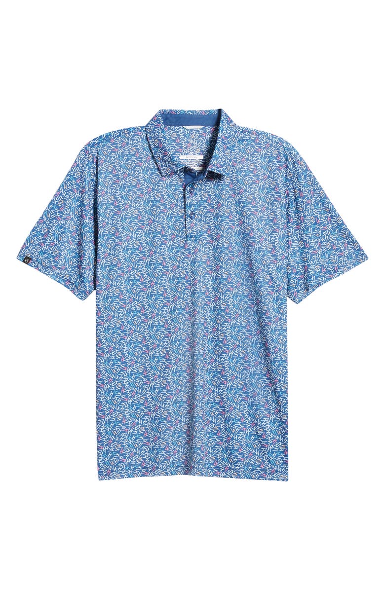 Swannies Fore Scatter Print Golf Polo, Alternate, color, Navy