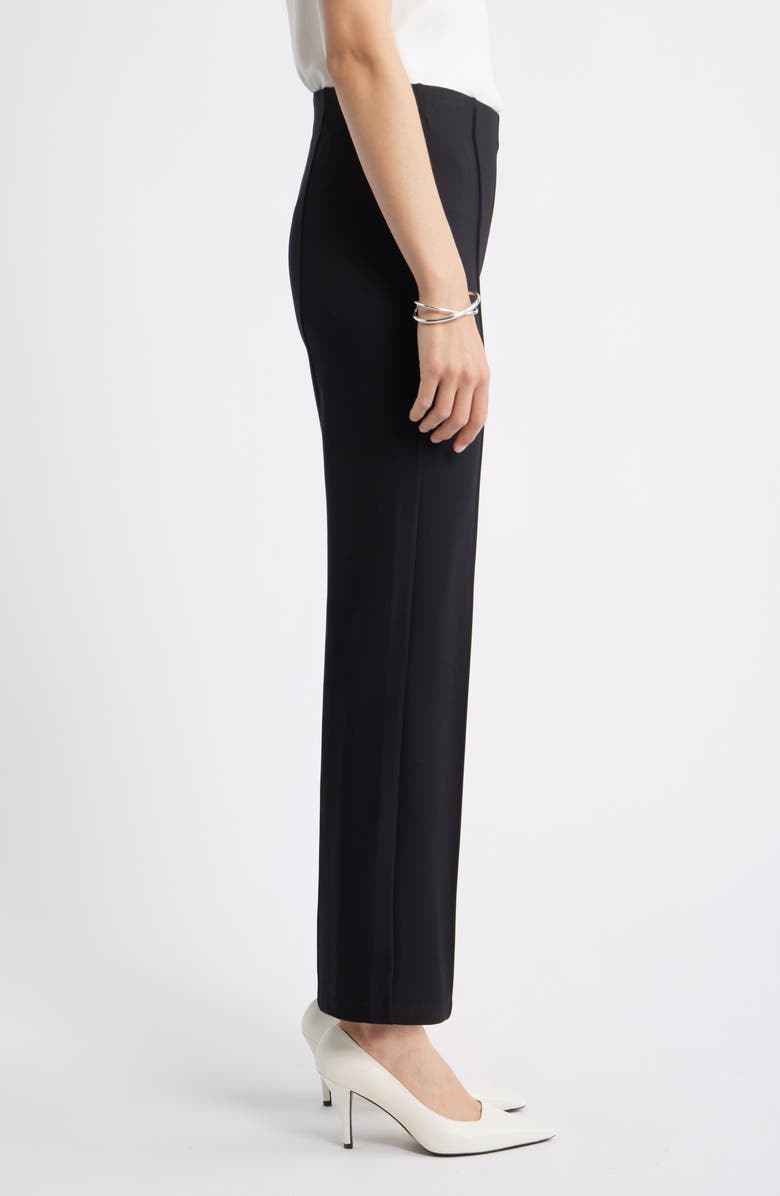 Nordstrom Pull-On Ponte Trousers, Alternate, color, Black