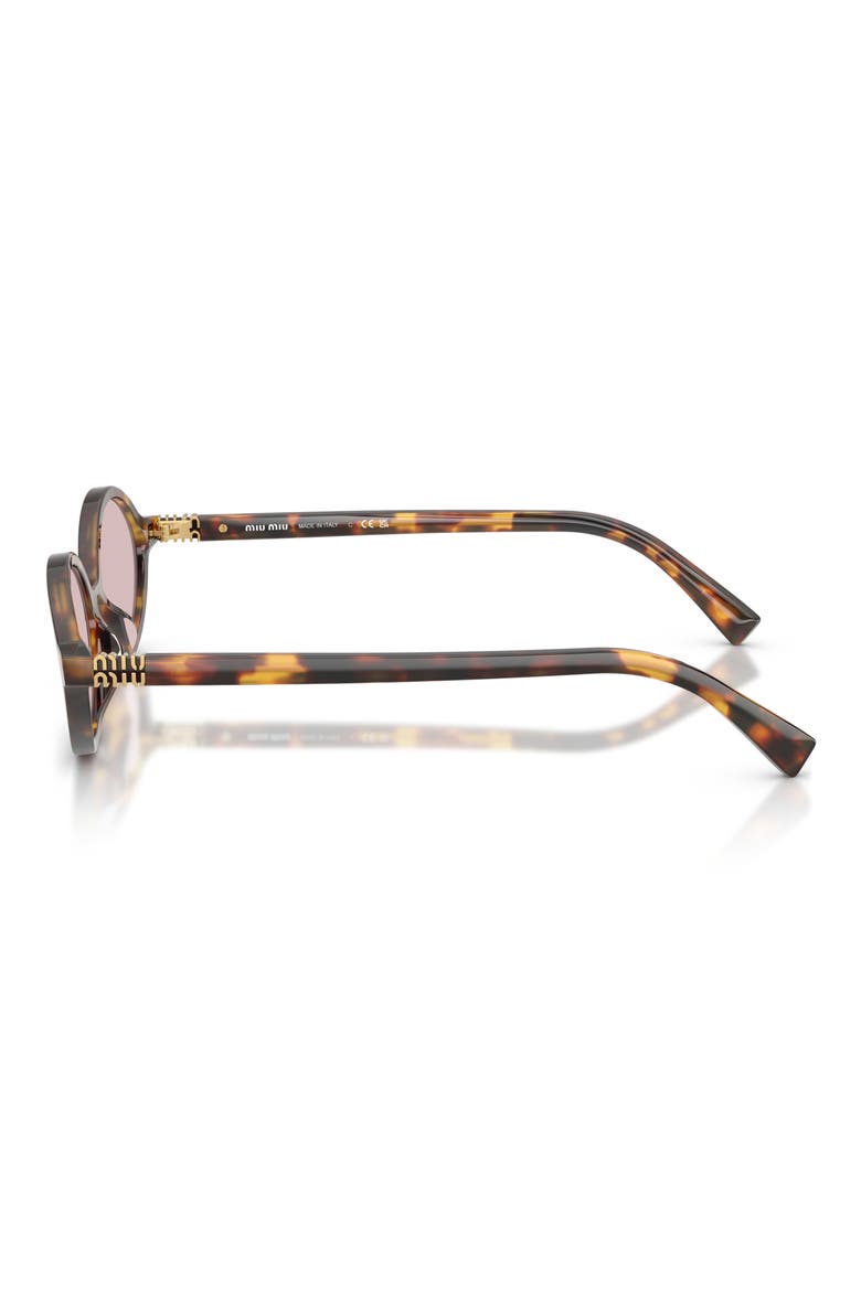 50mm Oval Sunglasses, Alternate, color, HONEY HAVANA / PINK
