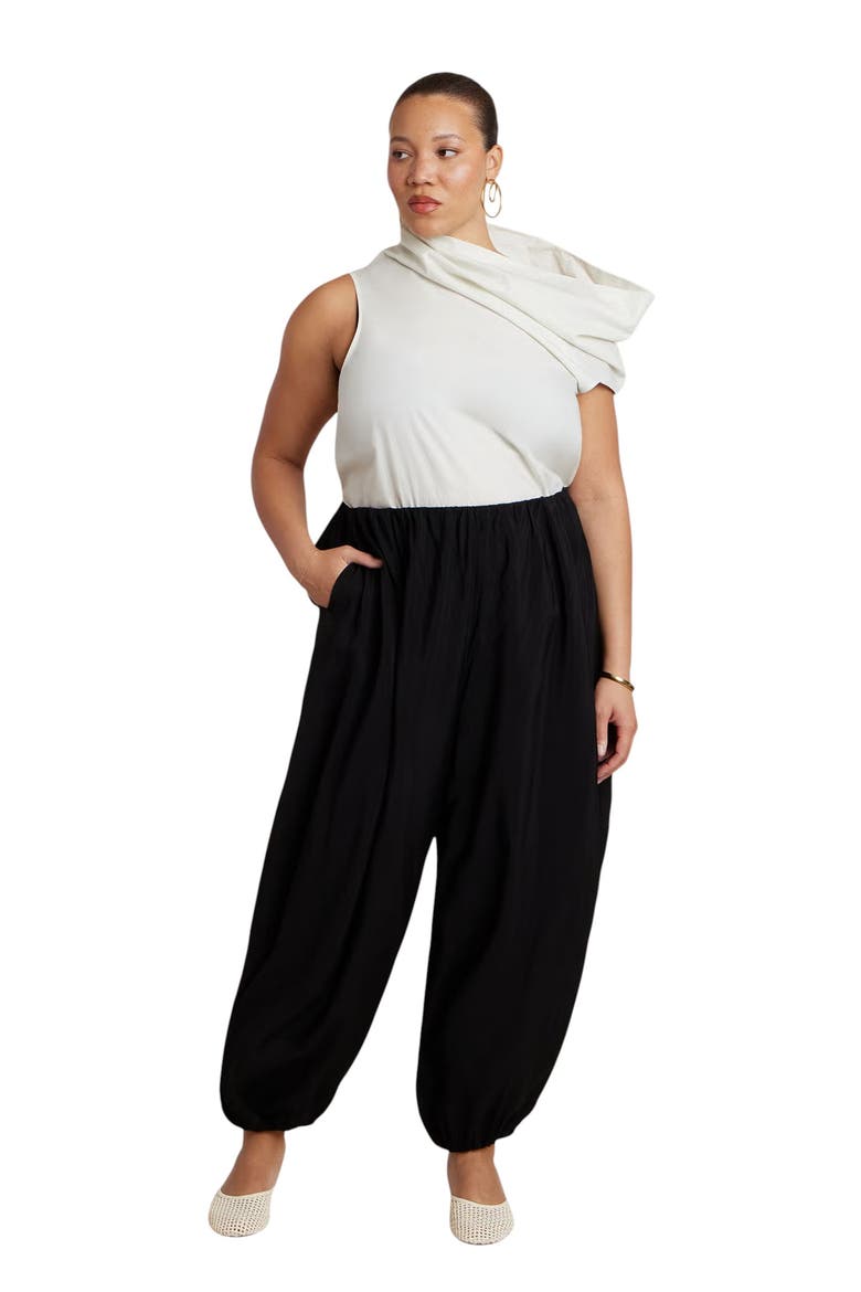 Draped Neck Sleeveless Top, Alternate, color, DEW