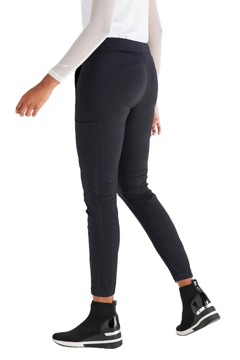 Ipant Hybrid Zip Front Slim Fit Pant, Alternate, color, BLACK