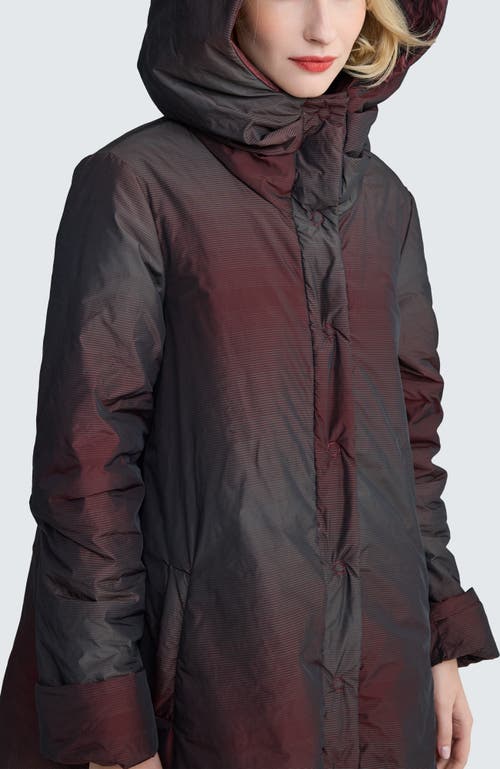 Luukaa Serein Long Gradient Puffer Coat In Multi