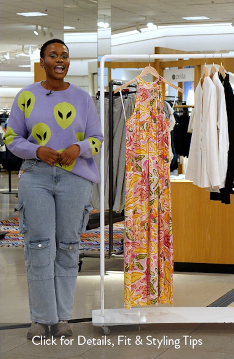 Floral Challis Maxi Dress, sales video thumbnail