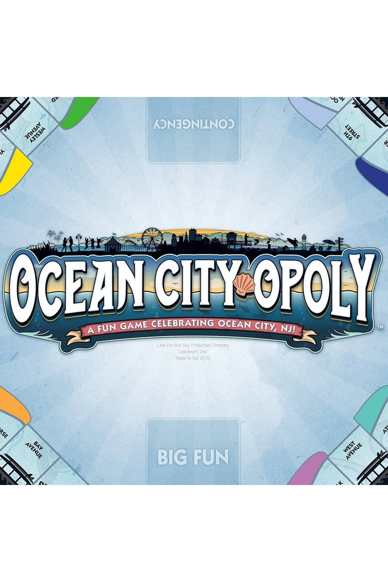 Ocean City Opoly Board Game, Alternate, color, Multicolored