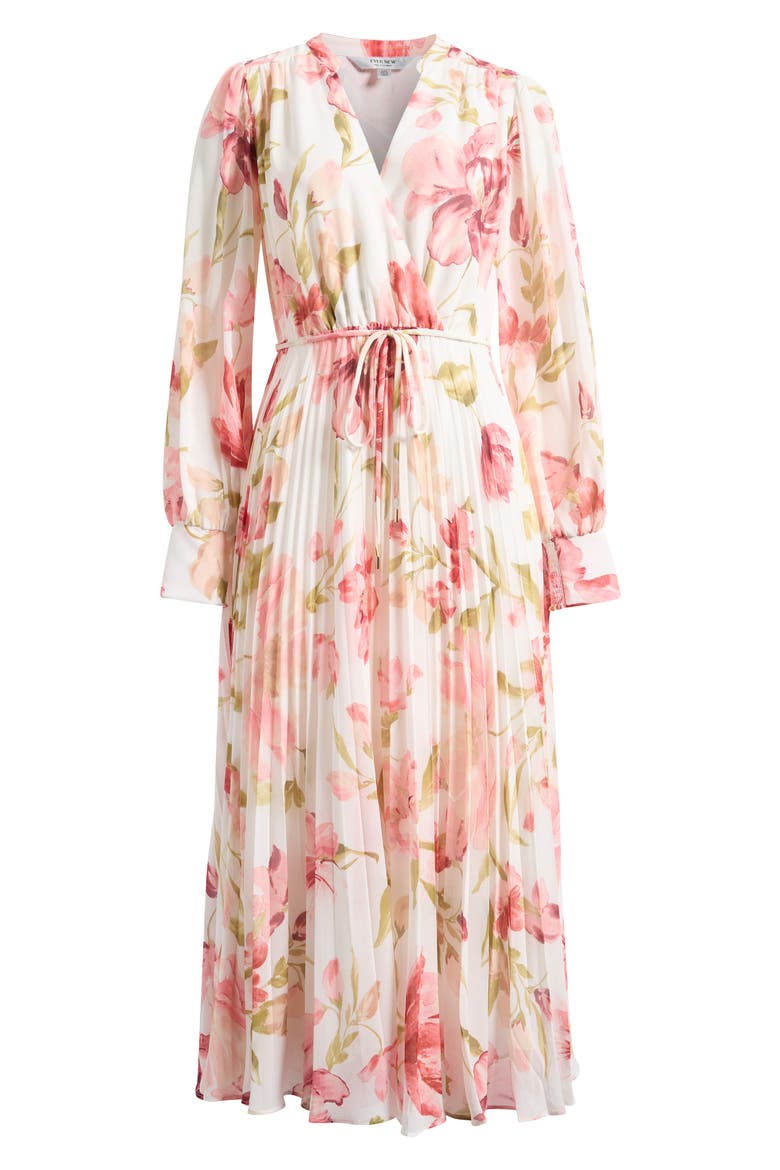 Saskia Long Sleeve Faux Wrap Dress, Alternate, color, BLUSH LYELL FLORAL