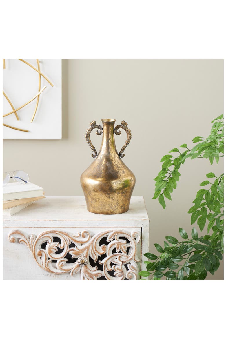 Golden Metal Vase, Alternate, color, GOLD