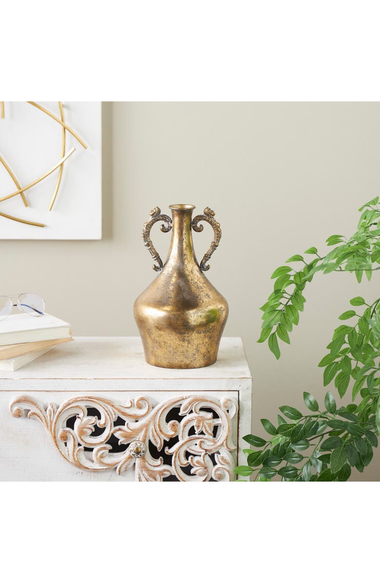 VIVIAN LUNE HOME Golden Metal Vase, Alternate, color,