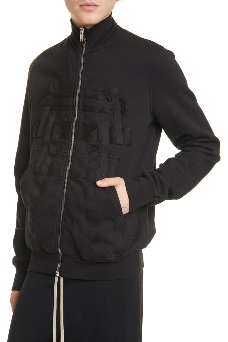 Fleece Zip Sweatshirt, Alternate, color, BLACK