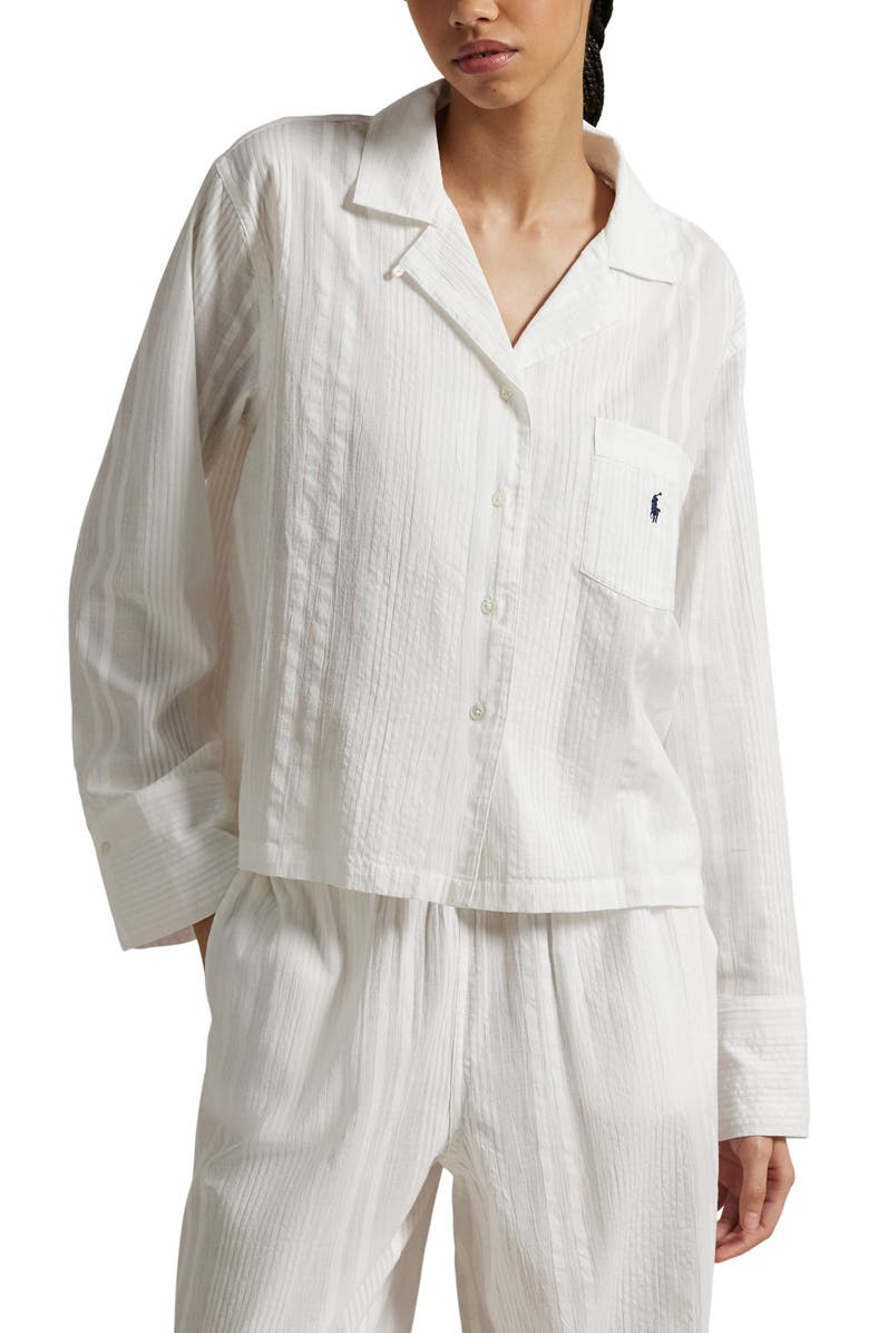 Polo Ralph Lauren Cotton Gauze Pajamas, Alternate, color, White Cloud