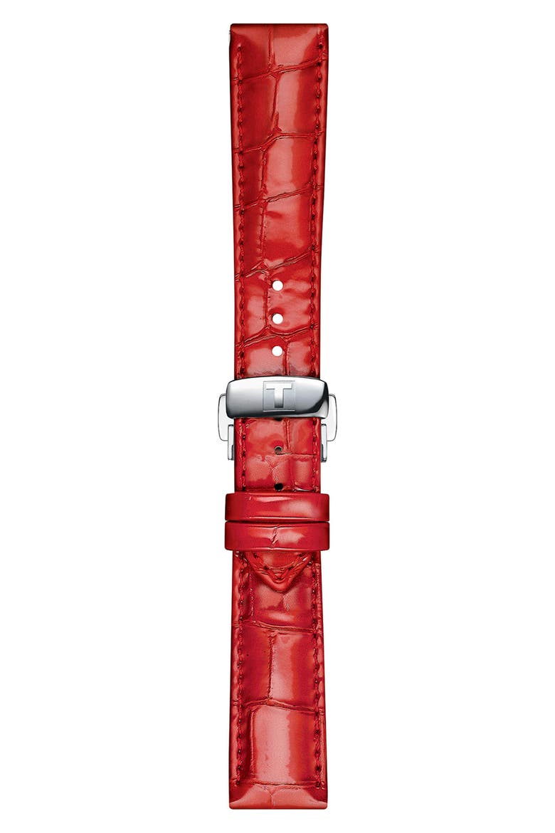Chemin des Tourelles Powermatic 80 Leather Strap Watch, 34mm, Alternate, color, SILVER