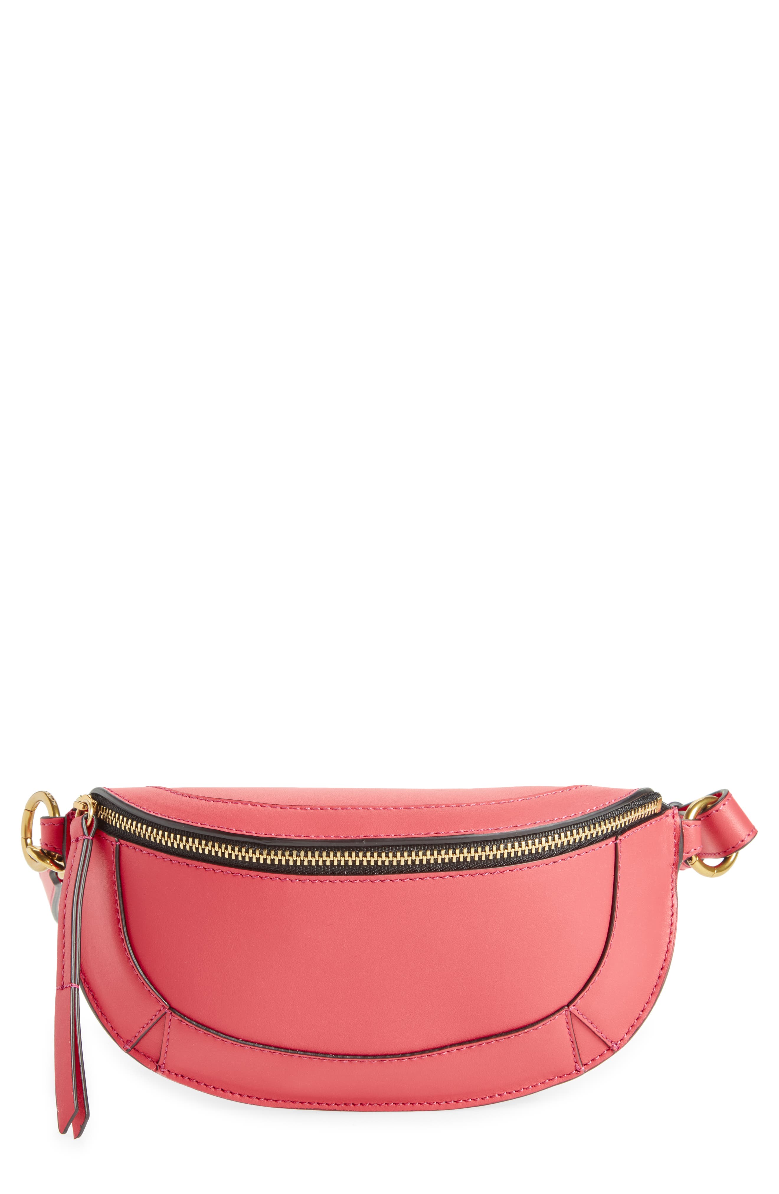Isabel Marant Skana Leather Crossbody Bag, Main, color, 