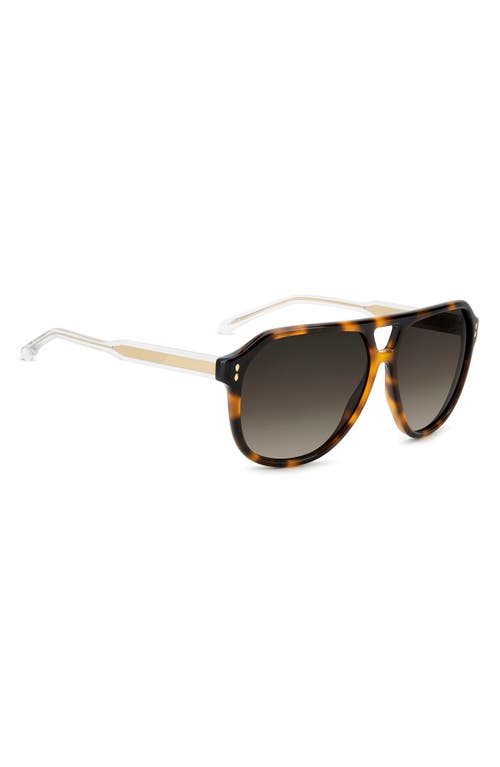 Isabel Marant 60mm Gradient Pilot Sunglasses In Havana/brown Sf