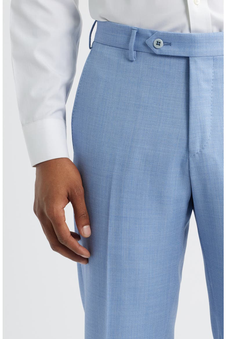 Parker Flat Front Wool Dress Pants, Alternate, color, LIGHT BLUE