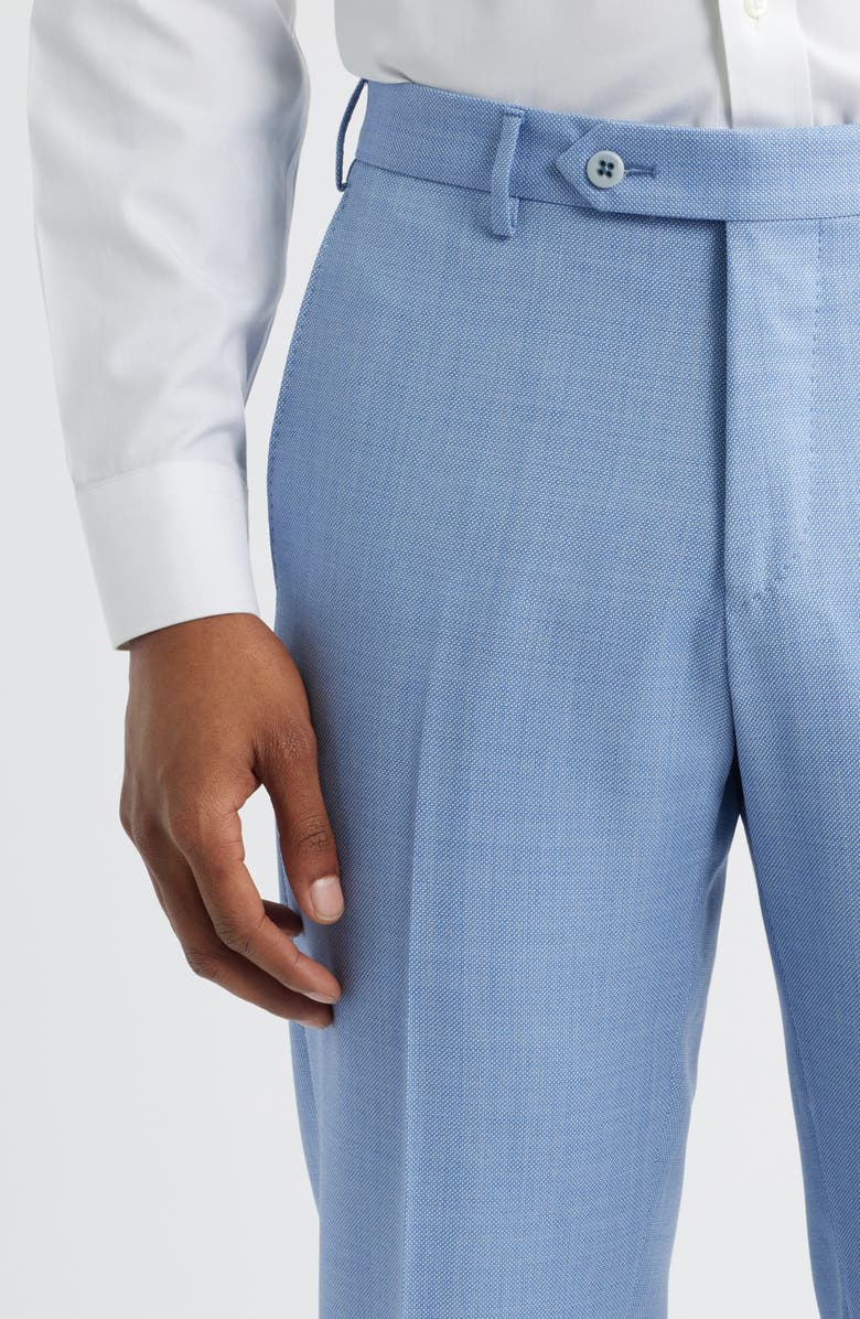 Zanella Parker Flat Front Wool Dress Pants, Alternate, color, Light Blue