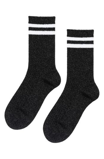 Shop Hansel From Basel Physical Spark Metallic Crew Socks