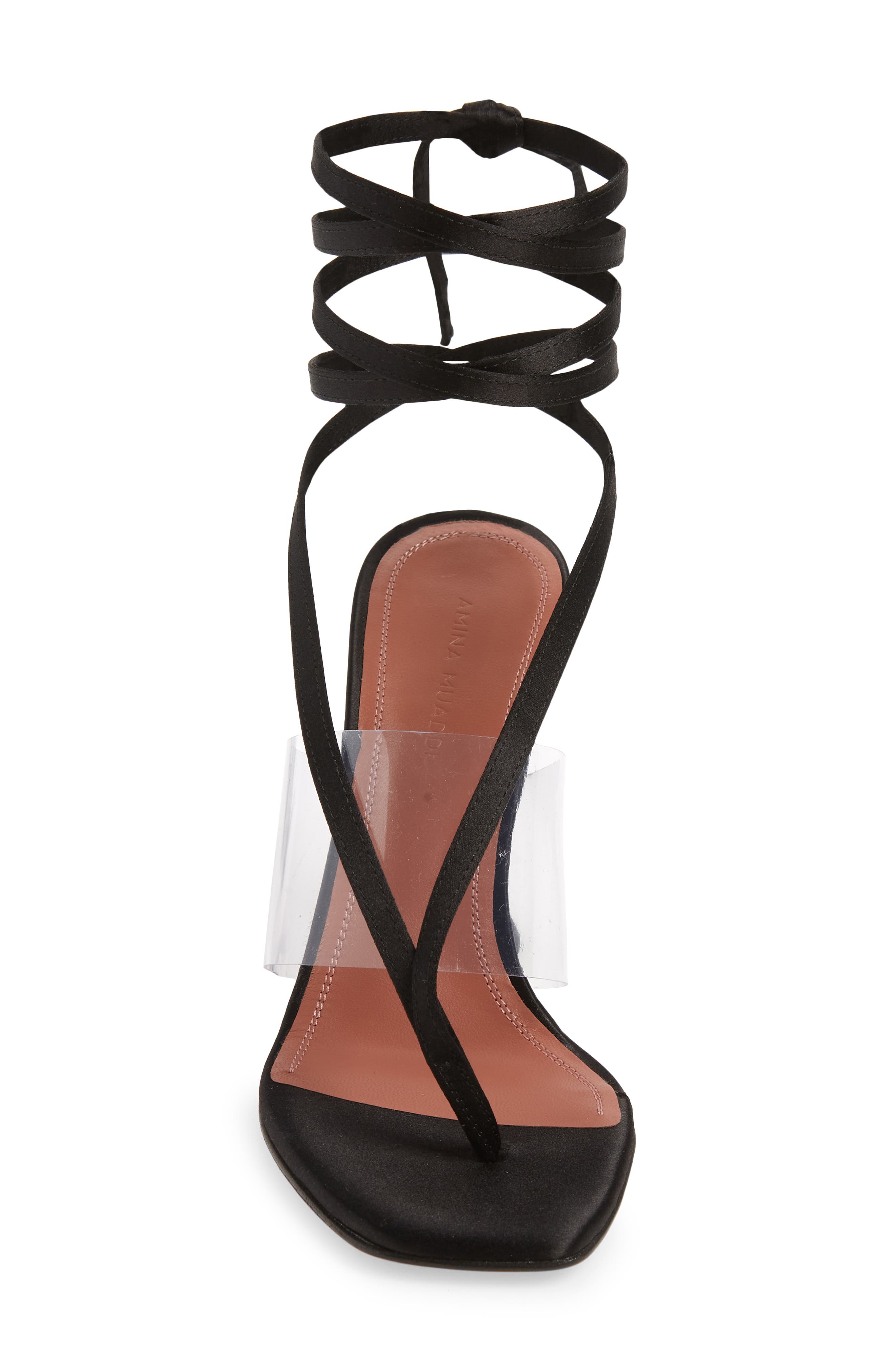 Amina Muaddi Zula Ankle Wrap Sandal, Alternate, color, 