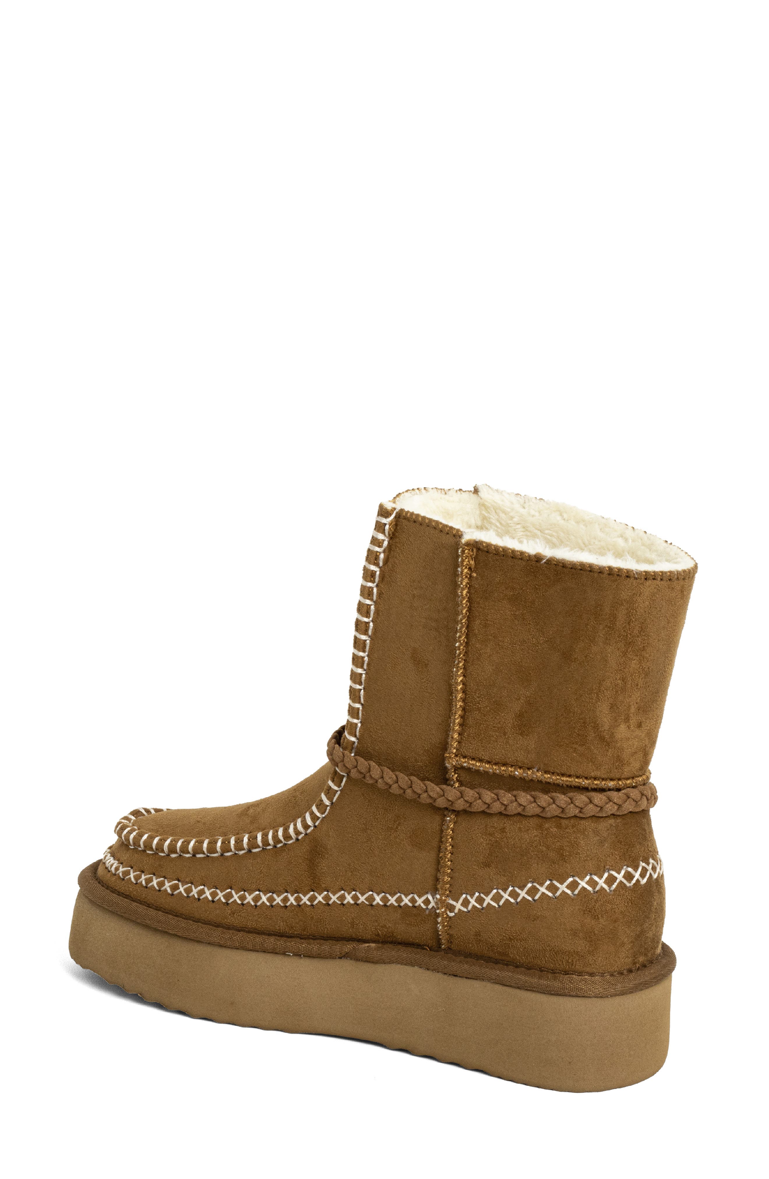 Winona Faux Leather Bootie, Alternate, color, CAMEL
