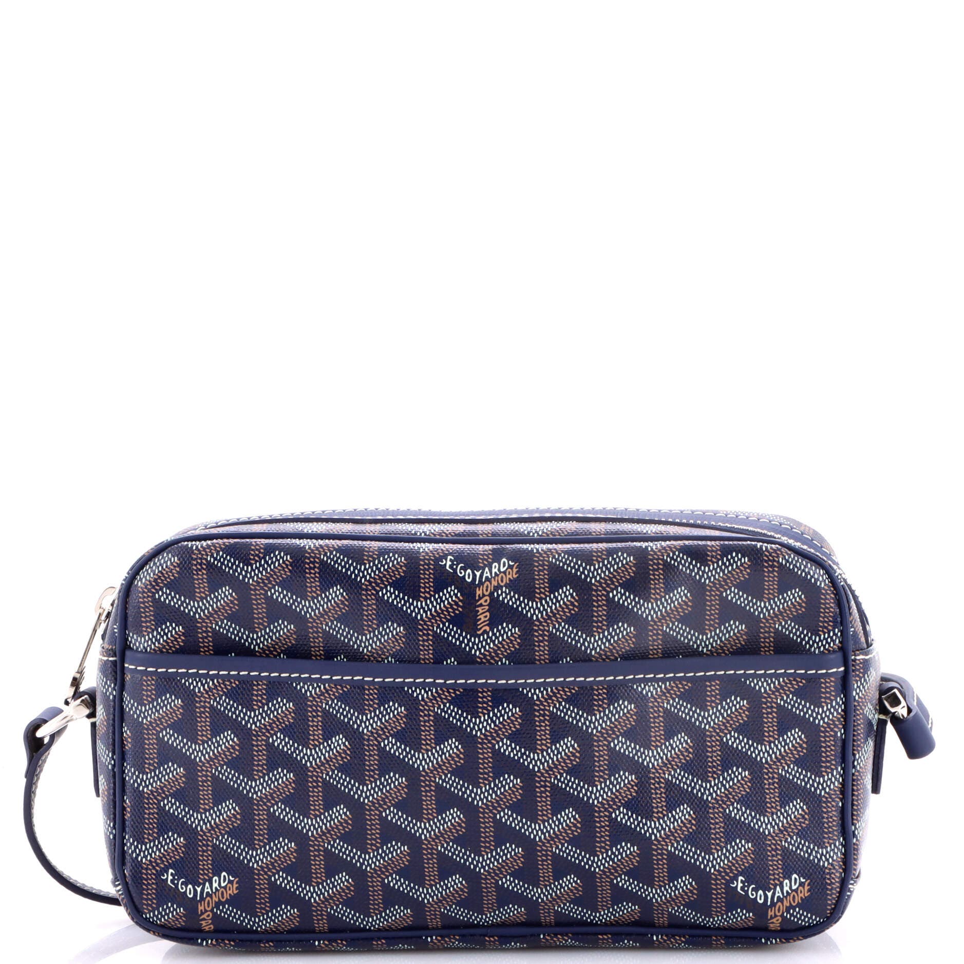 Pre-Owned Goyard Cap Vert Bag Coated Canvas, Main, color, Blue