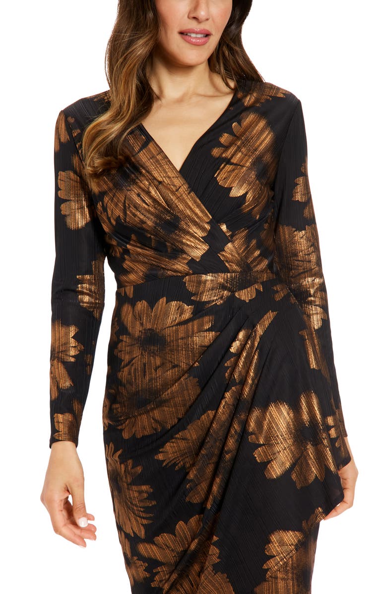 London Times Long Sleeve Sheath Dress, Alternate, color, 