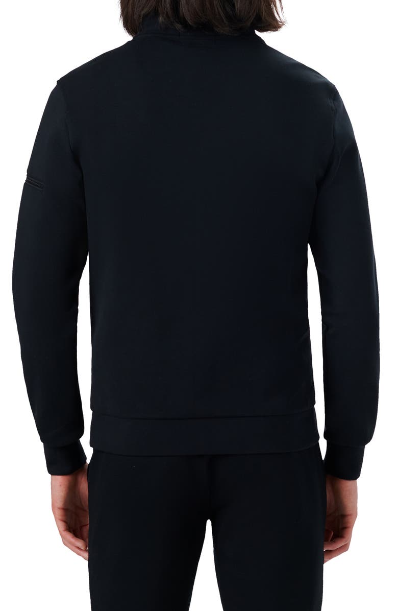 Bugatchi Quarter Zip Stretch Cotton Sweatshirt, Alternate, color, 