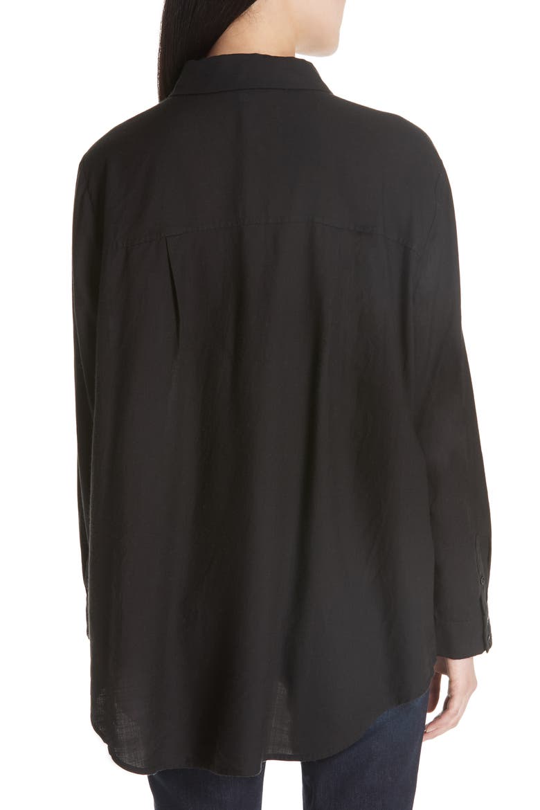 Tencel® Lyocell Shirt, Alternate, color, BLACK