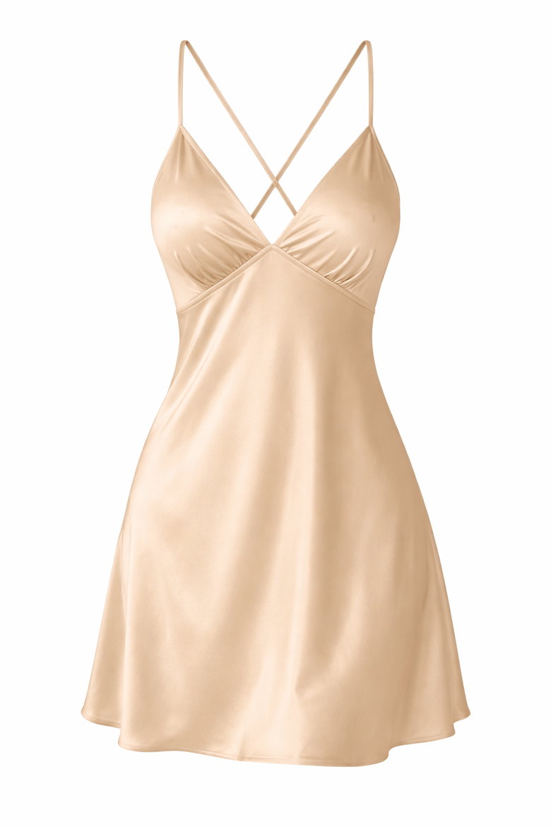 Rovinia Short Nightshirt & Robe set, Alternate, color, Beige