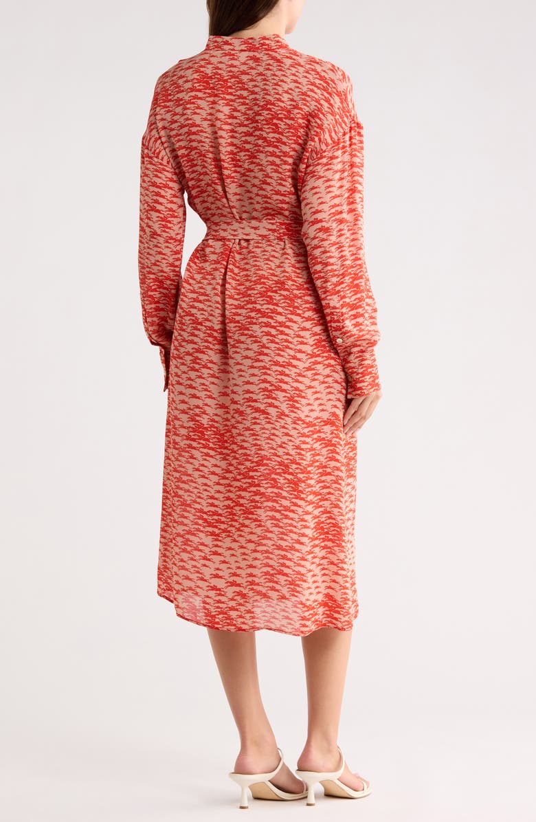 Longchamp Quilted Silk Dress, Alternate, color, Orange