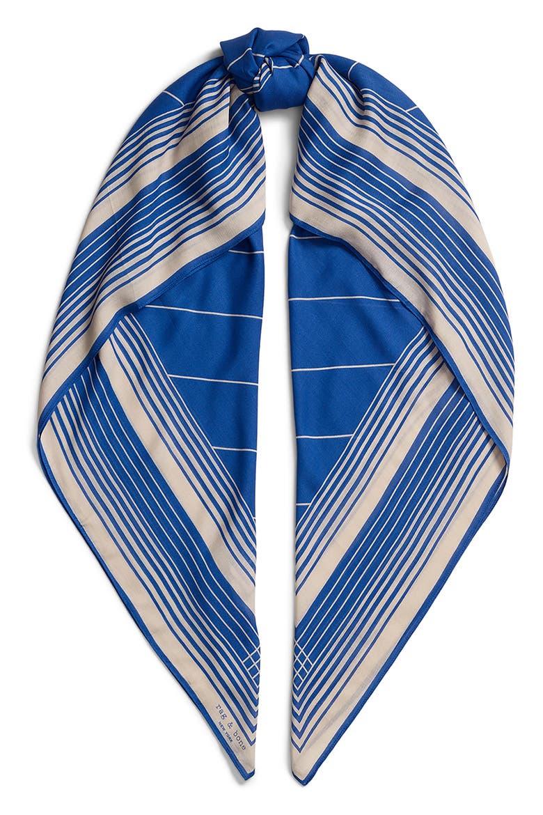 Erina Stripe Scarf, Alternate, color, BLUE CREAM STRIPE
