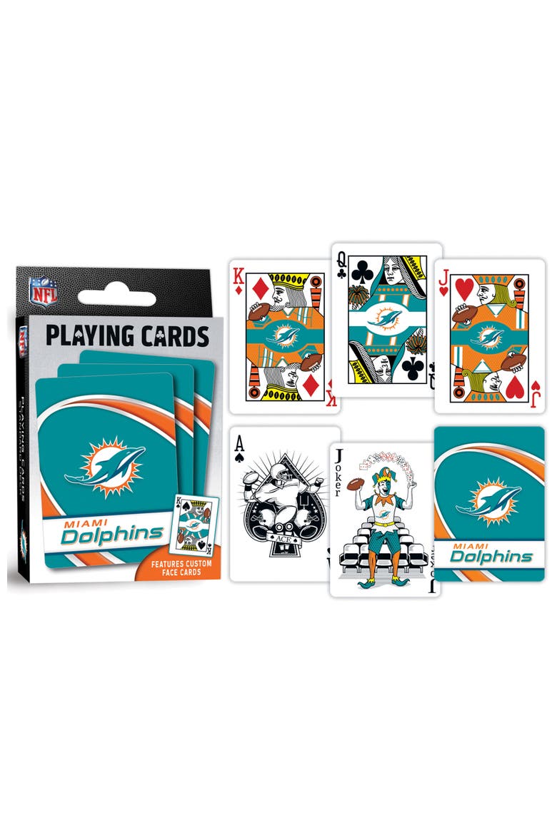 Miami Dolphins Playing Cards, Alternate, color, Multicolor