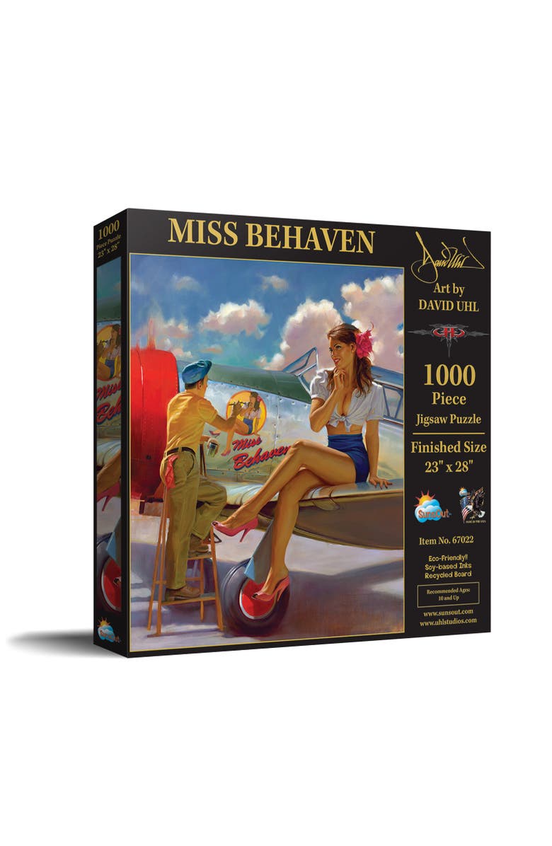 Sunsout Miss Behavin 1000 piece Jigsaw Puzzle for Adults, Main, color, Multicolor
