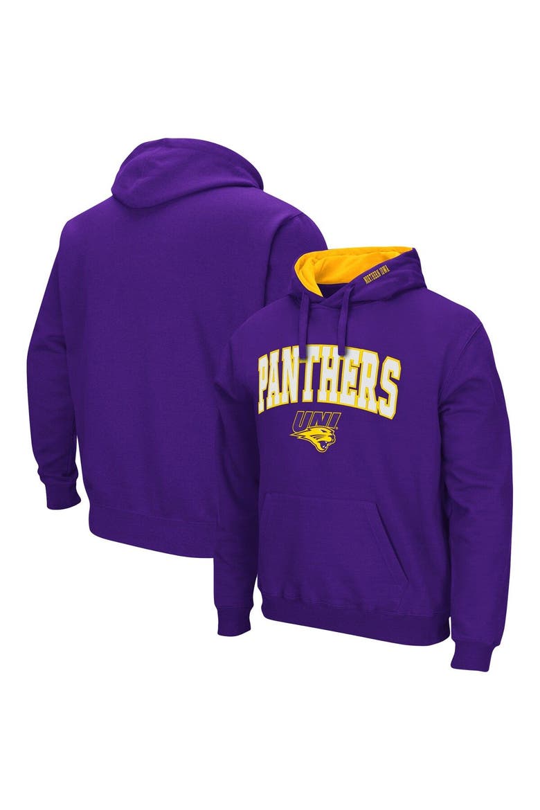 Men's Colosseum Purple Northern Iowa Panthers Arch and Logo Pullover Hoodie, Main, color, Purple