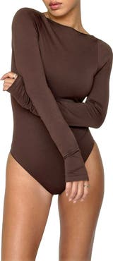 Noody Scoop Neck Long Sleeve Bodysuit