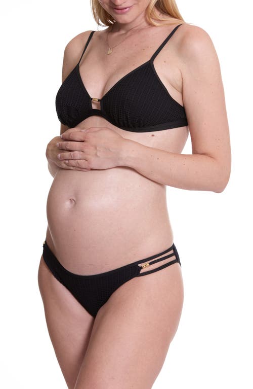 Cache Coeur Milos Two-piece Maternity Swimsuit In Black