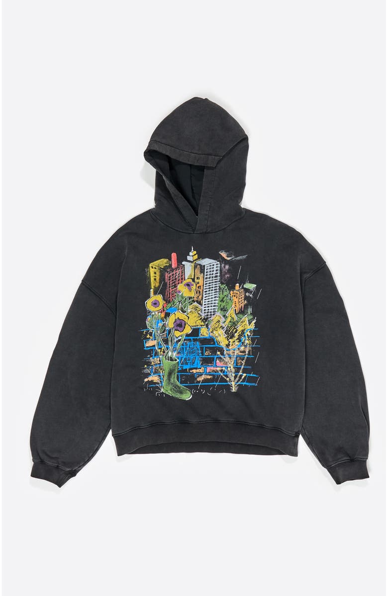 Bimba y Lola City Logo Hoodie, Alternate, color, Washed Black