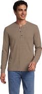 Lands' End Long Sleeve Thermal Waffle Henley