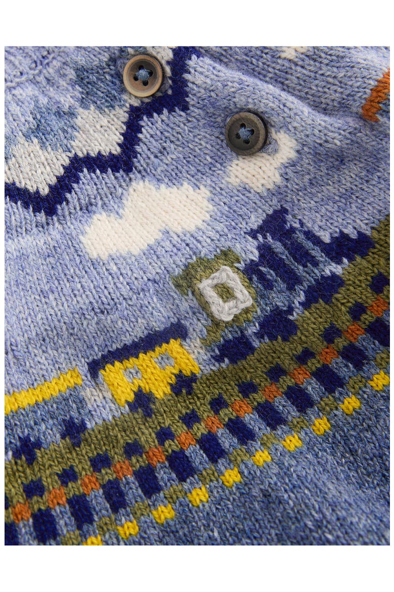 Kids' Fair Isle Train Sweater, Alternate, color, GLACIER BLUE