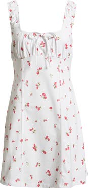 BP. Floral Stretch Cotton Minidress